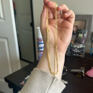 Gold double necklace from pura vida